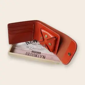 Carteira Bifold com Porta-moedas Triangular